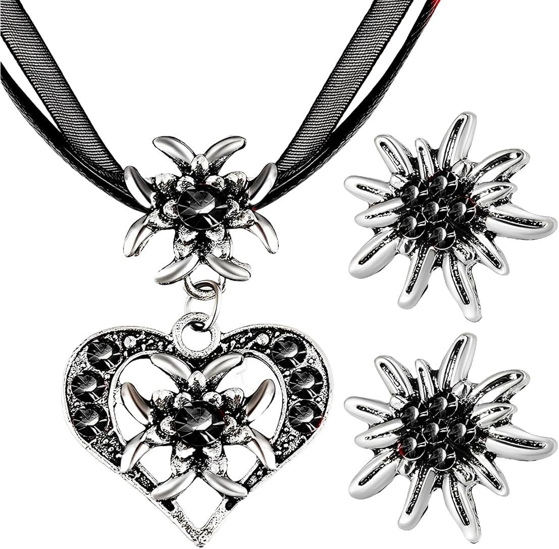 Coonoor Schmuckset Damen Oktoberfest Schmuckset, Edelweiß günstig online kaufen