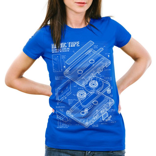 style3 T-Shirt TAPE Kassette disko MC DJ retro musik turntable ndw analog d günstig online kaufen