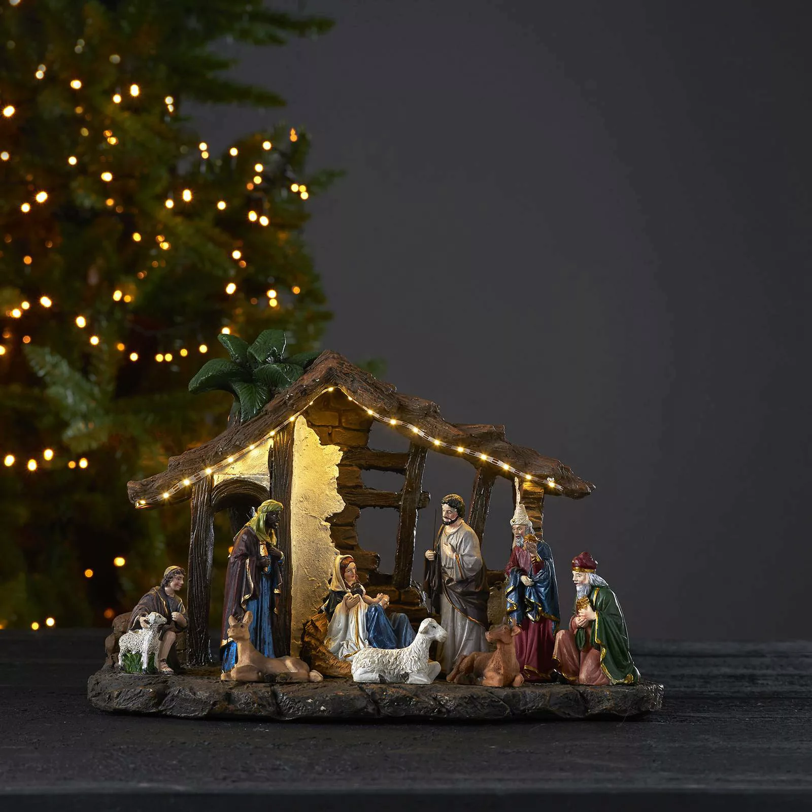 LED-Dekoleuchte Nativity, Batteriebetrieb, 37 cm günstig online kaufen