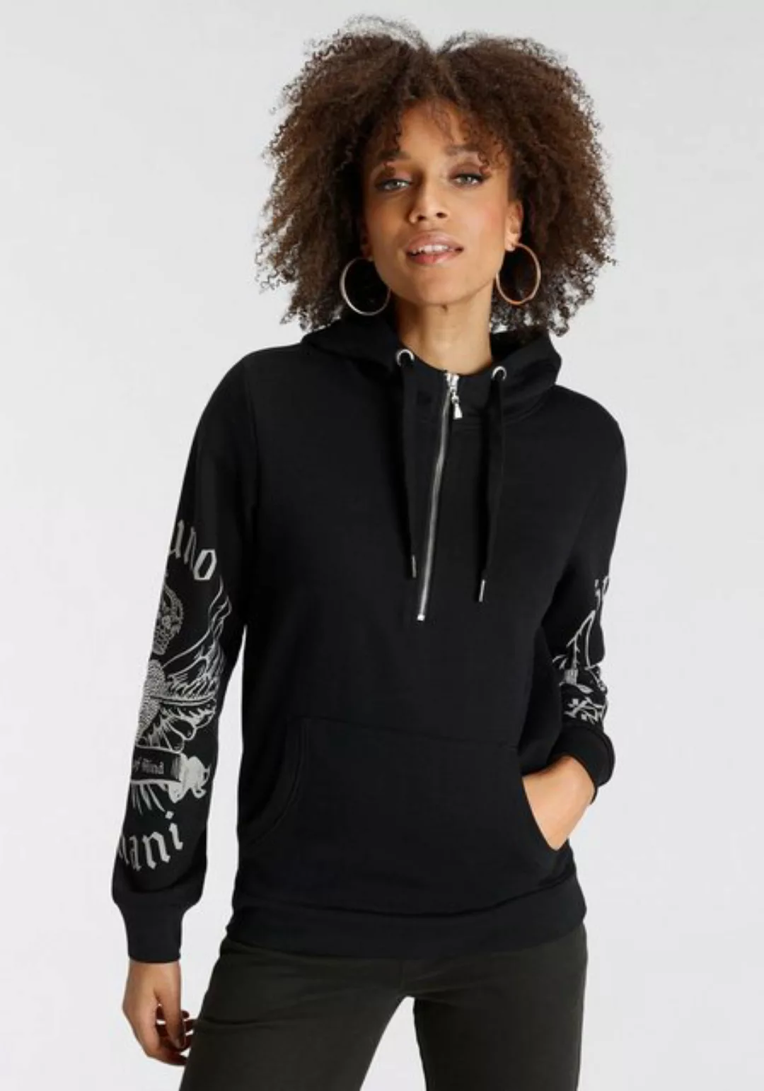 Bruno Banani Hoodie großer Ärmel-Print NEUE KOLLEKTION günstig online kaufen