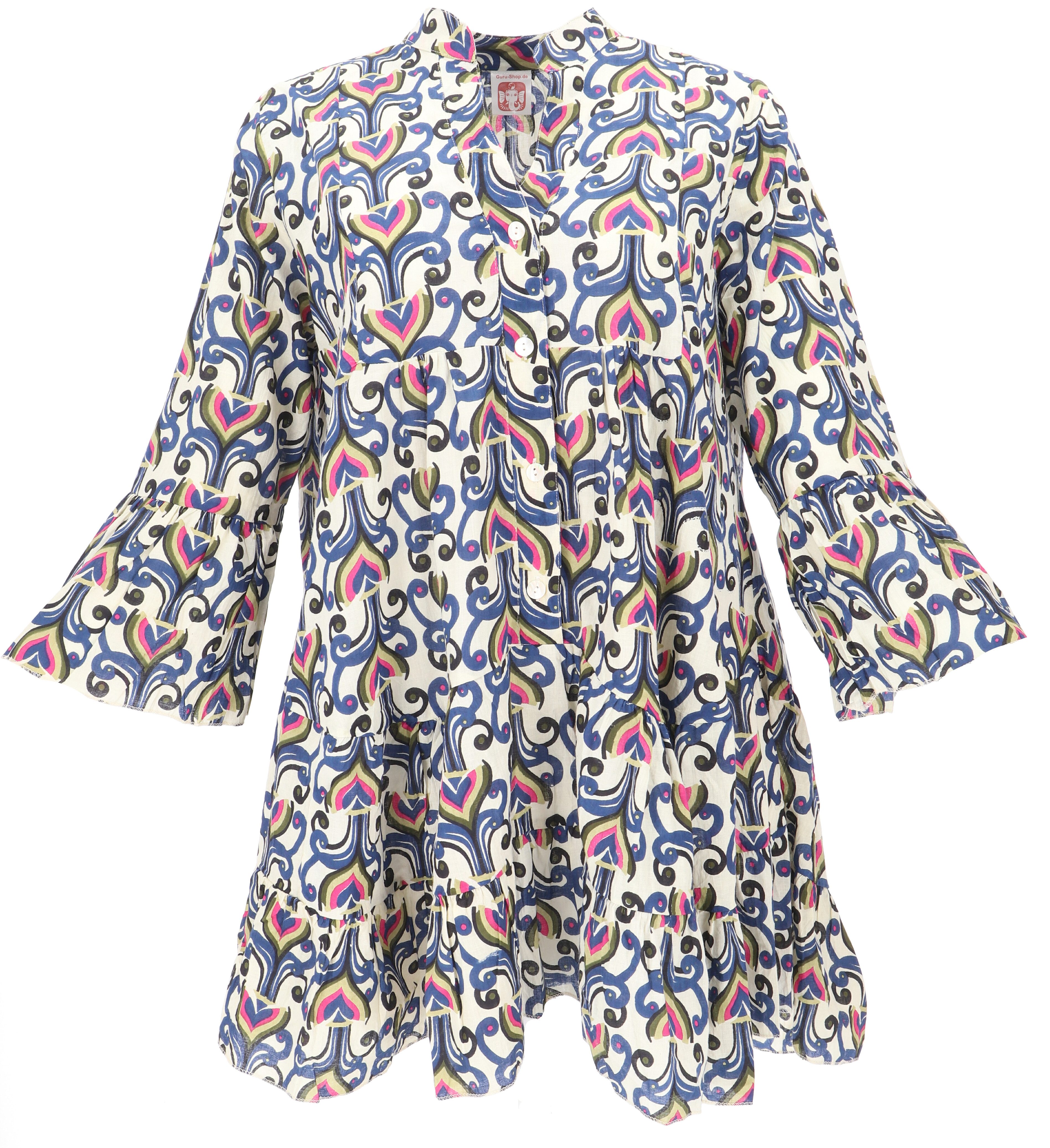 Guru-Shop Midikleid Luftiges Boho Minikleid, plus günstig online kaufen