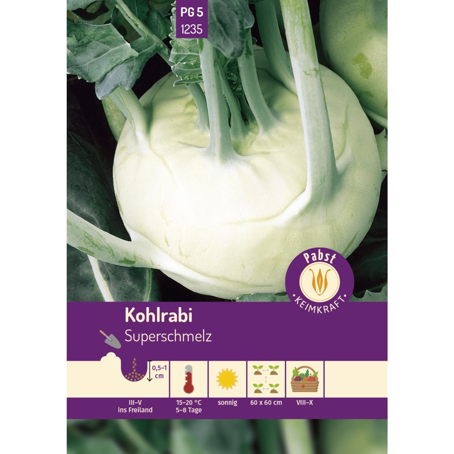 Pabst Keimkraft Kohlrabi Spät & Großknollig Superschmelz Saatgut günstig online kaufen