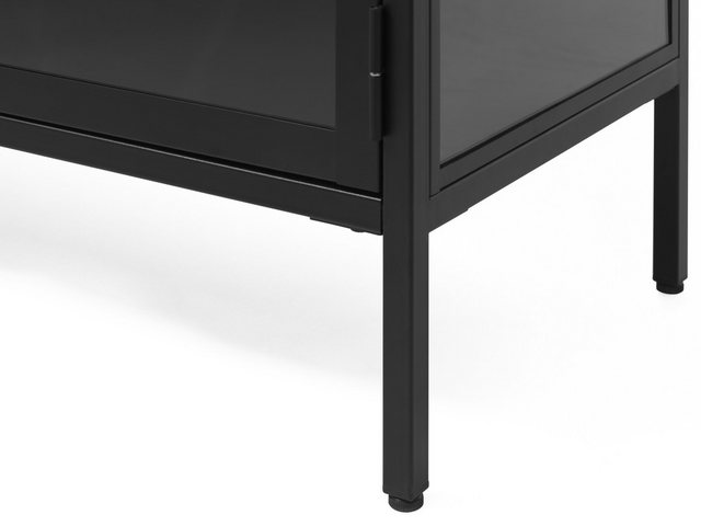 UNIQUE furniture A/S Vitrine aus Metall Schwarz Lackiert in Metall Schwarz günstig online kaufen