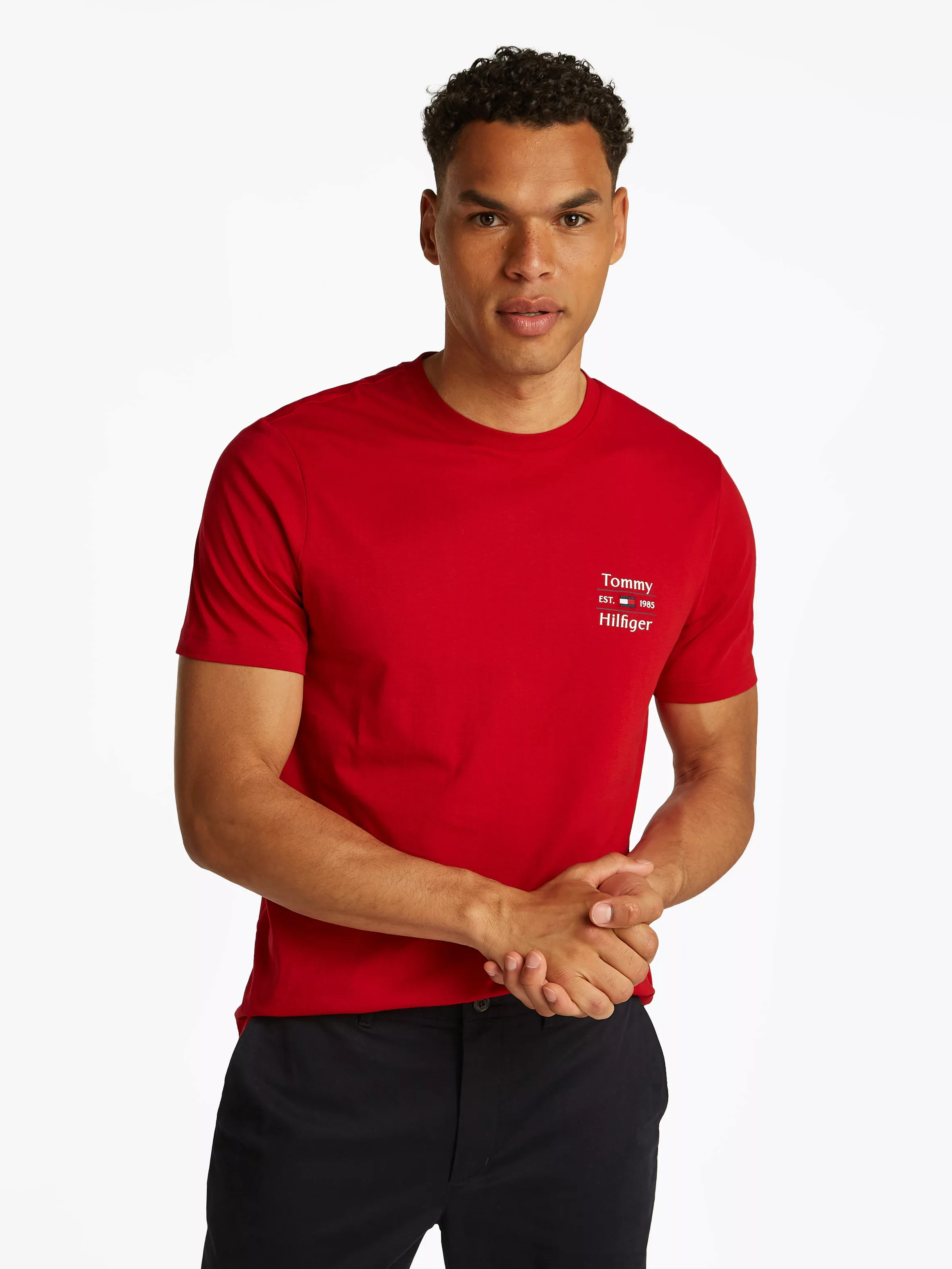 Tommy Hilfiger Rundhalsshirt "HILFIGER STACK TEE" günstig online kaufen