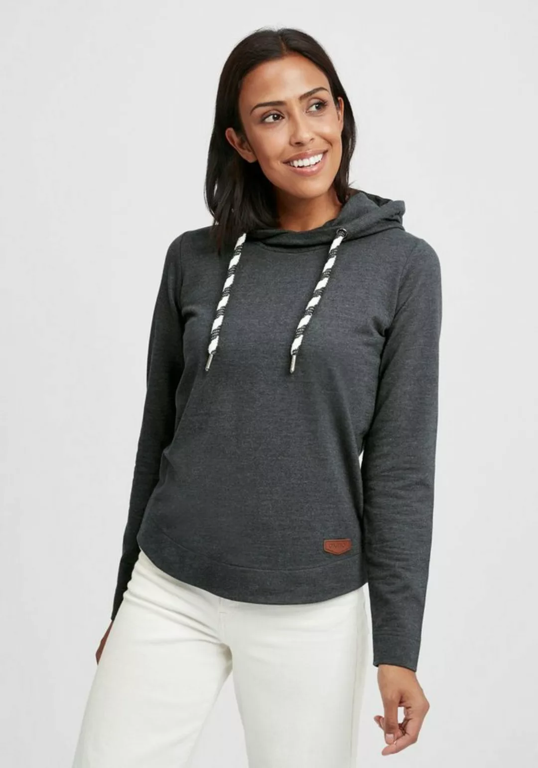 OXMO Hoodie OXWandy Kapuzenpullover mit abgerundetem Saum günstig online kaufen