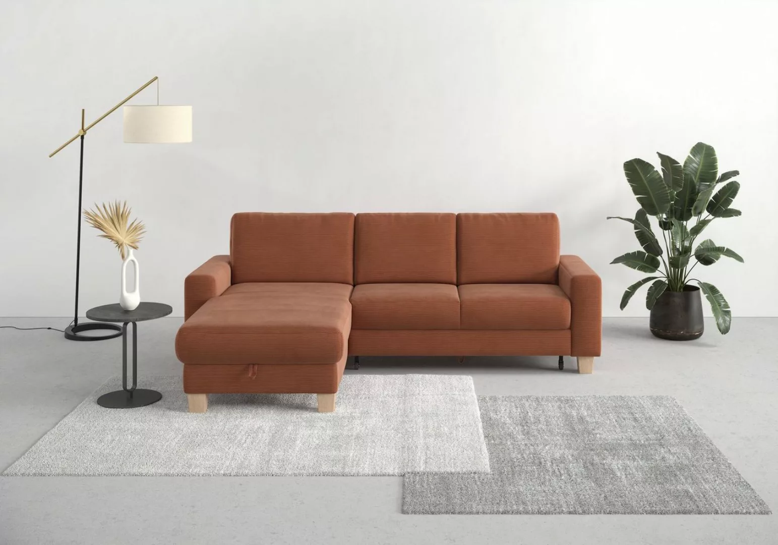 Home affaire Ecksofa Summer L-Form, mit Recamiere, mit oder ohne Bettfunkti günstig online kaufen