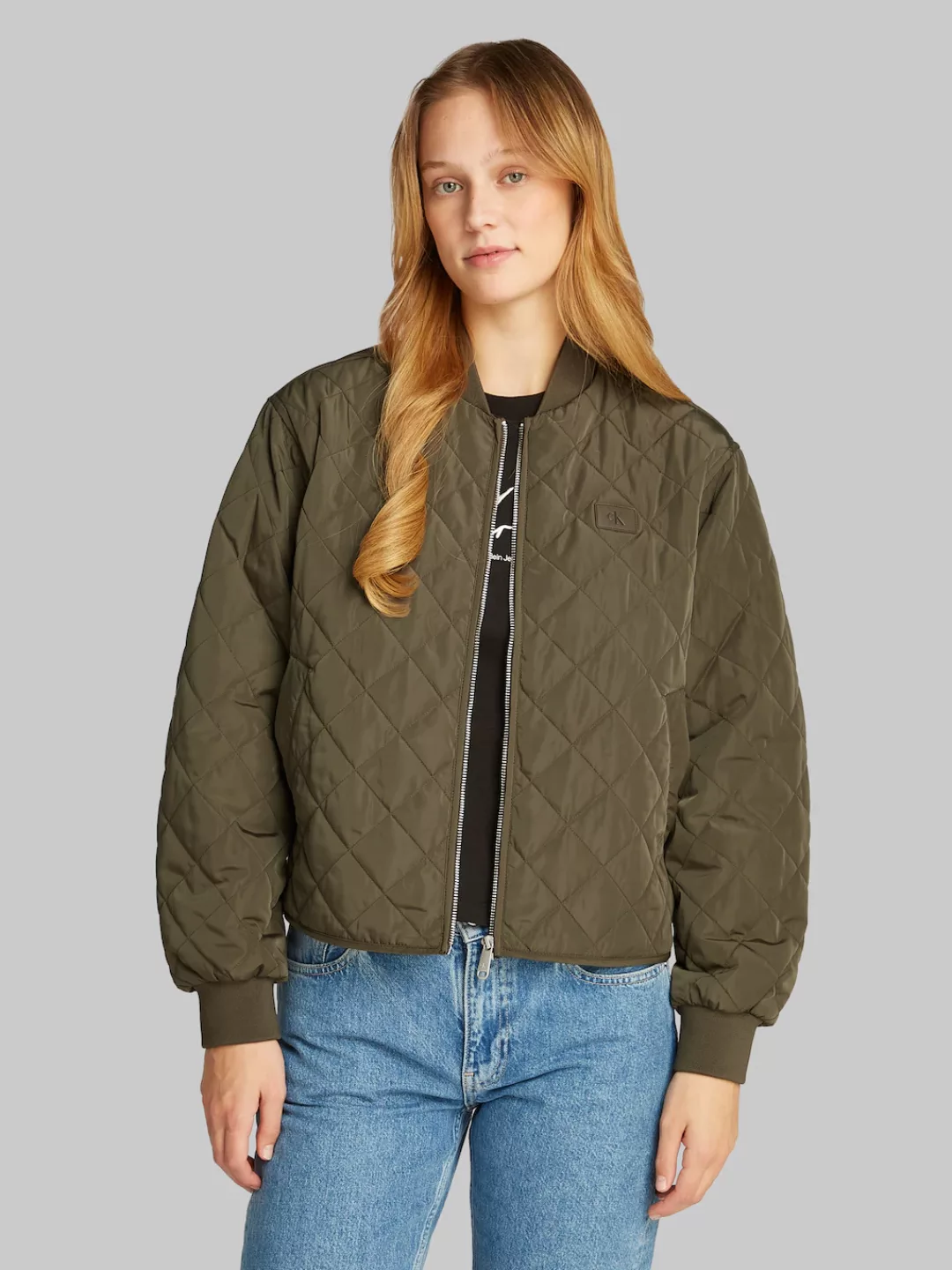 Calvin Klein Jeans Bomberjacke "LW QUILTED JACKET", mit Logodruck, mit Step günstig online kaufen