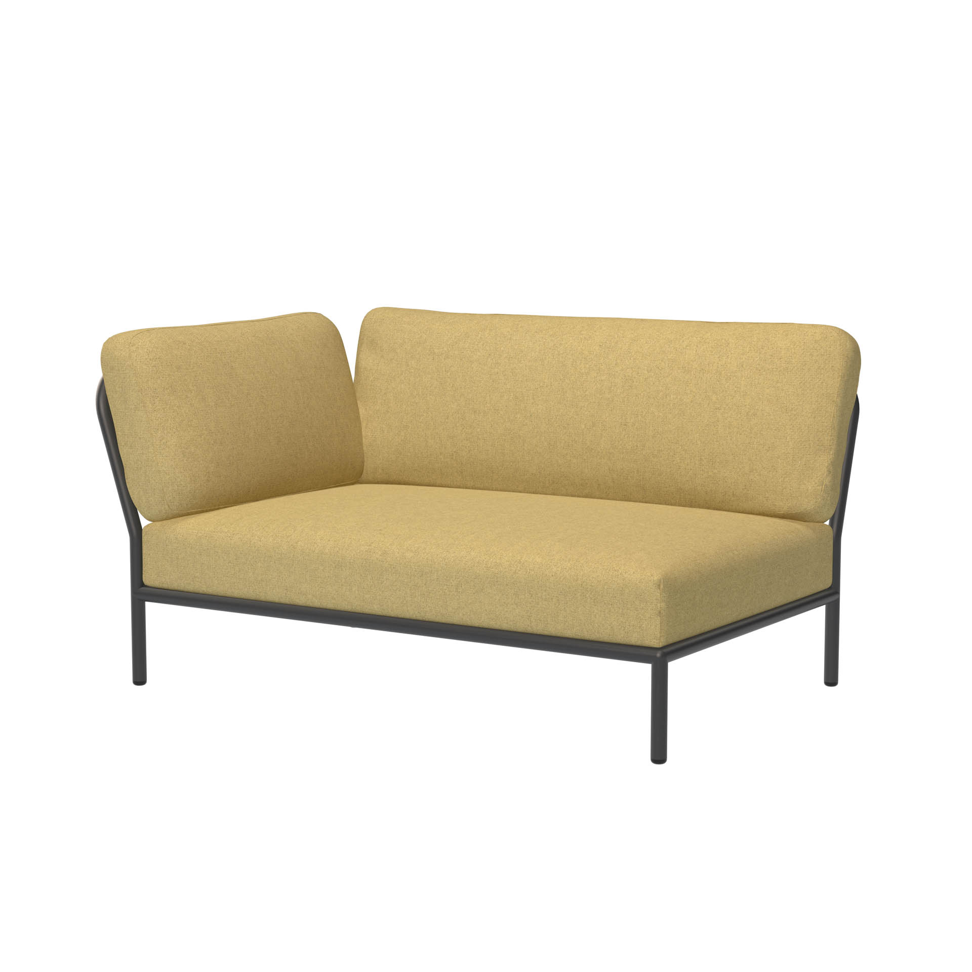 LEVEL Outdoor Sofa Lounge-Modul 2 Senf Dunkelgrau Links günstig online kaufen