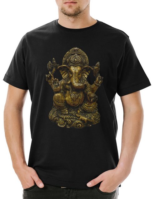 Urban Backwoods Print-Shirt Ganesha Vintage Herren T-Shirt OM Buddhismus Hi günstig online kaufen