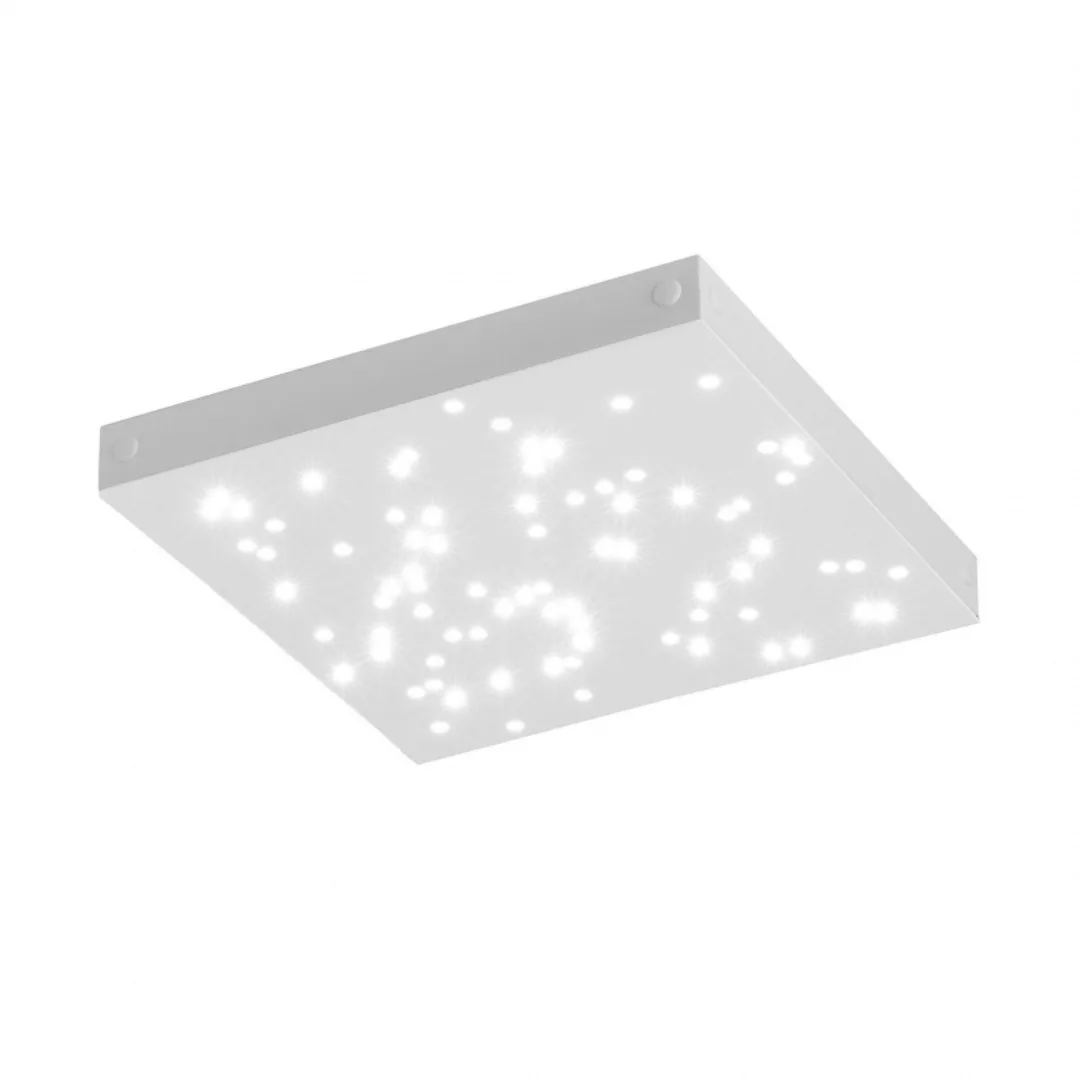 home24 Paul Neuhaus LED-Deckenpaneel Sternenhimmel Modern Eisen Weiß Quadra günstig online kaufen