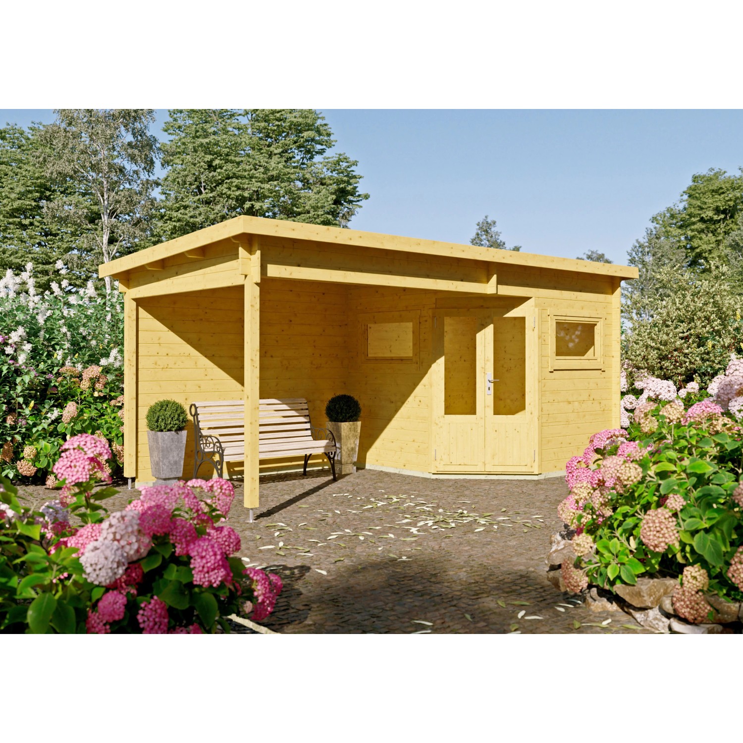 Fjordholz 5-Eck Gartenhaus Modell Leva 2C Kiefer Imprägniert günstig online kaufen