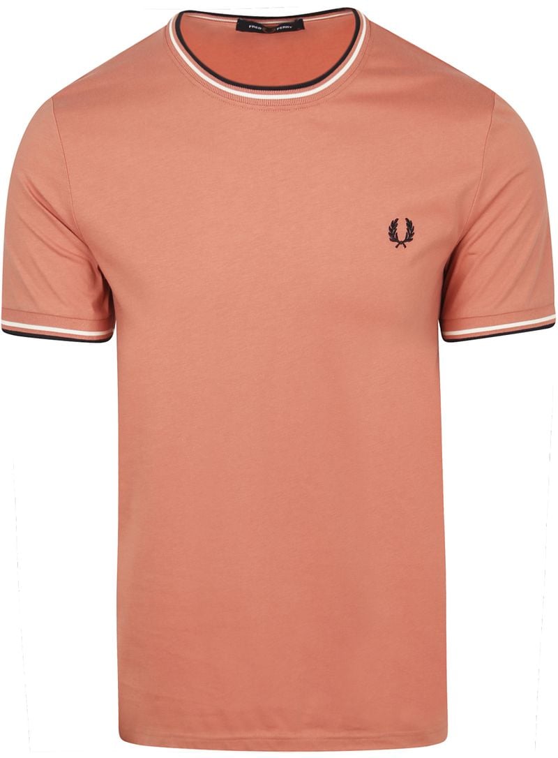 Fred Perry M1588 Twin Tipped T Shirt Rosa - Größe XXL günstig online kaufen
