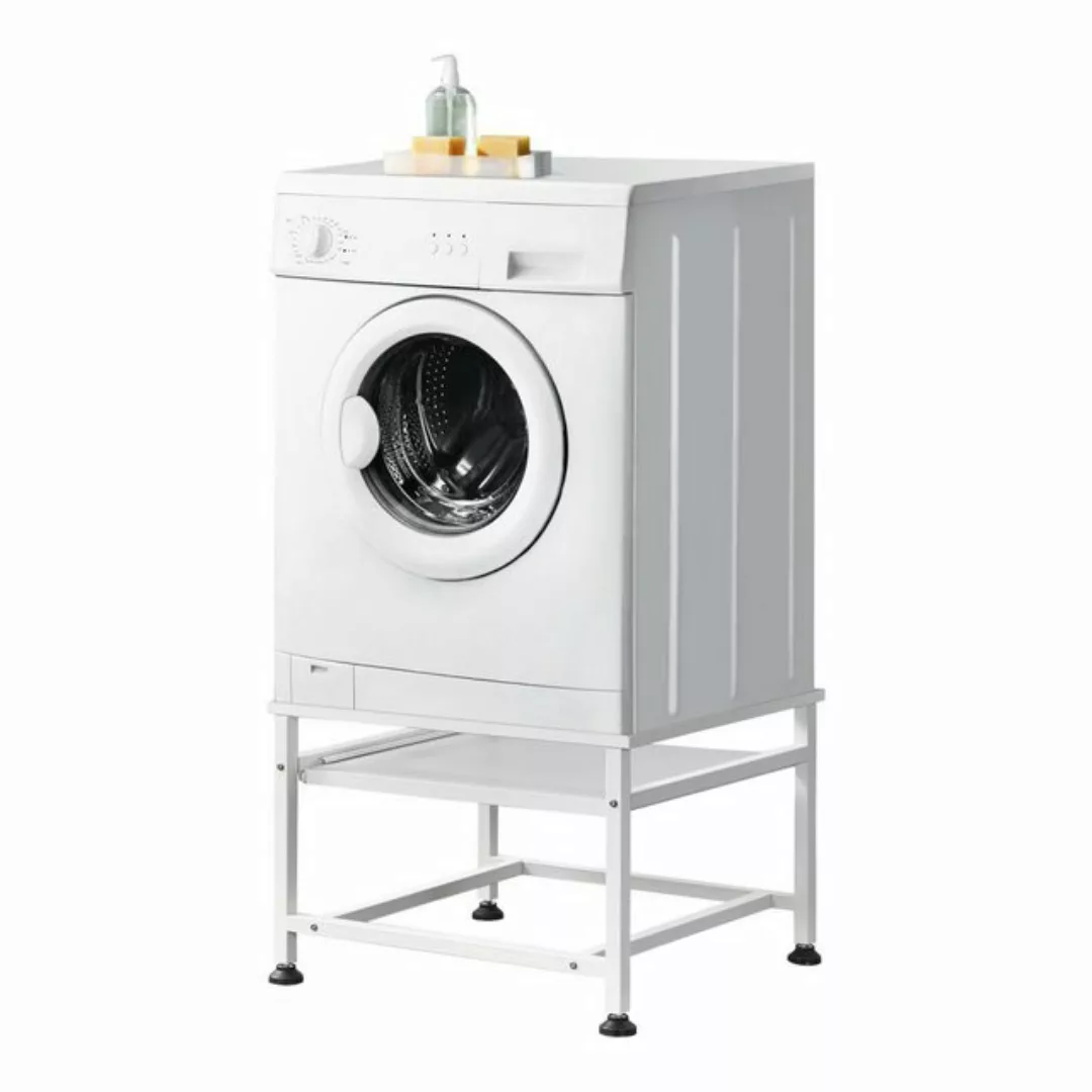 en.casa Waschmaschinen-Untergestell 63x54x41cm mit ausziehbarer Ablage max. günstig online kaufen