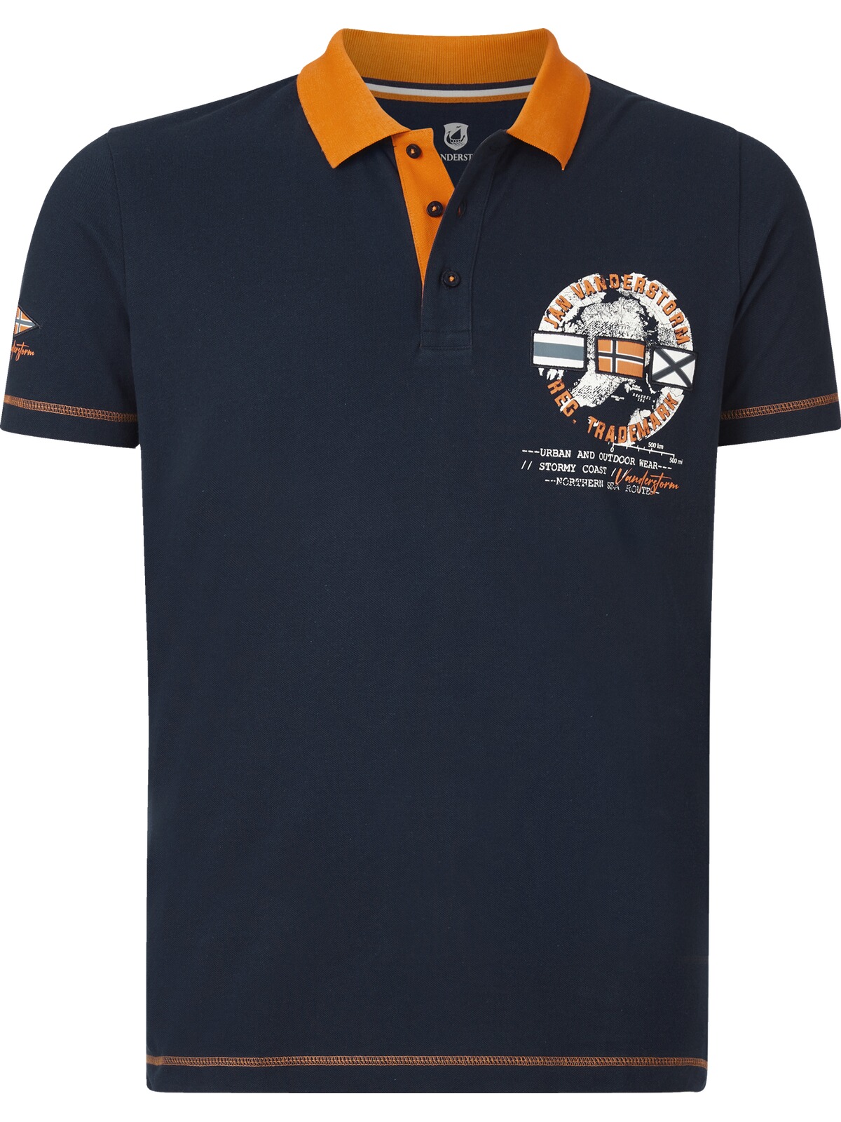 Jan Vanderstorm Poloshirt RANDO mit drei Patches günstig online kaufen