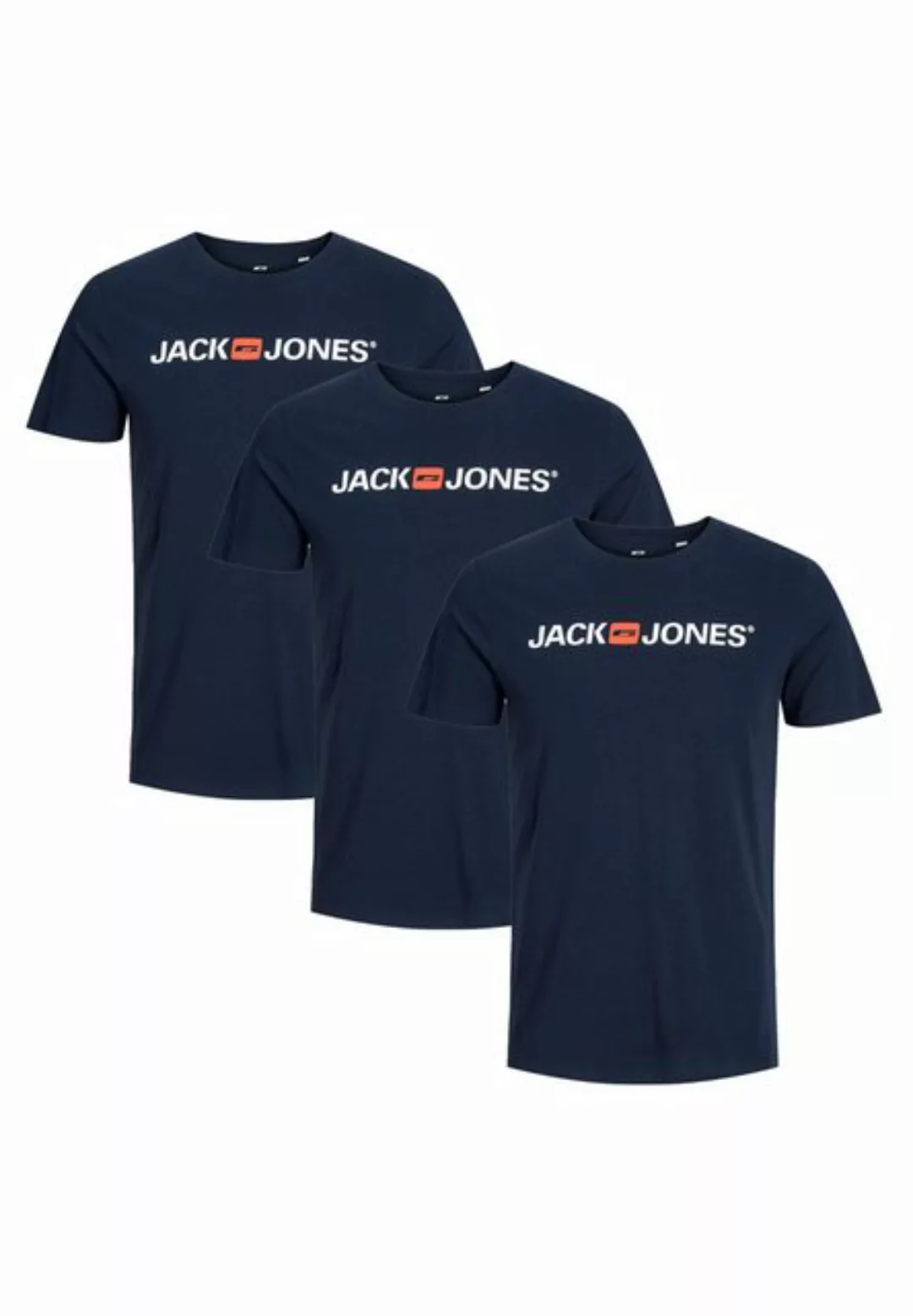 Jack & Jones T-Shirt 3er Pack Basic (Spar-Set, 3-tlg) T-Shirt - Baumwolle - günstig online kaufen