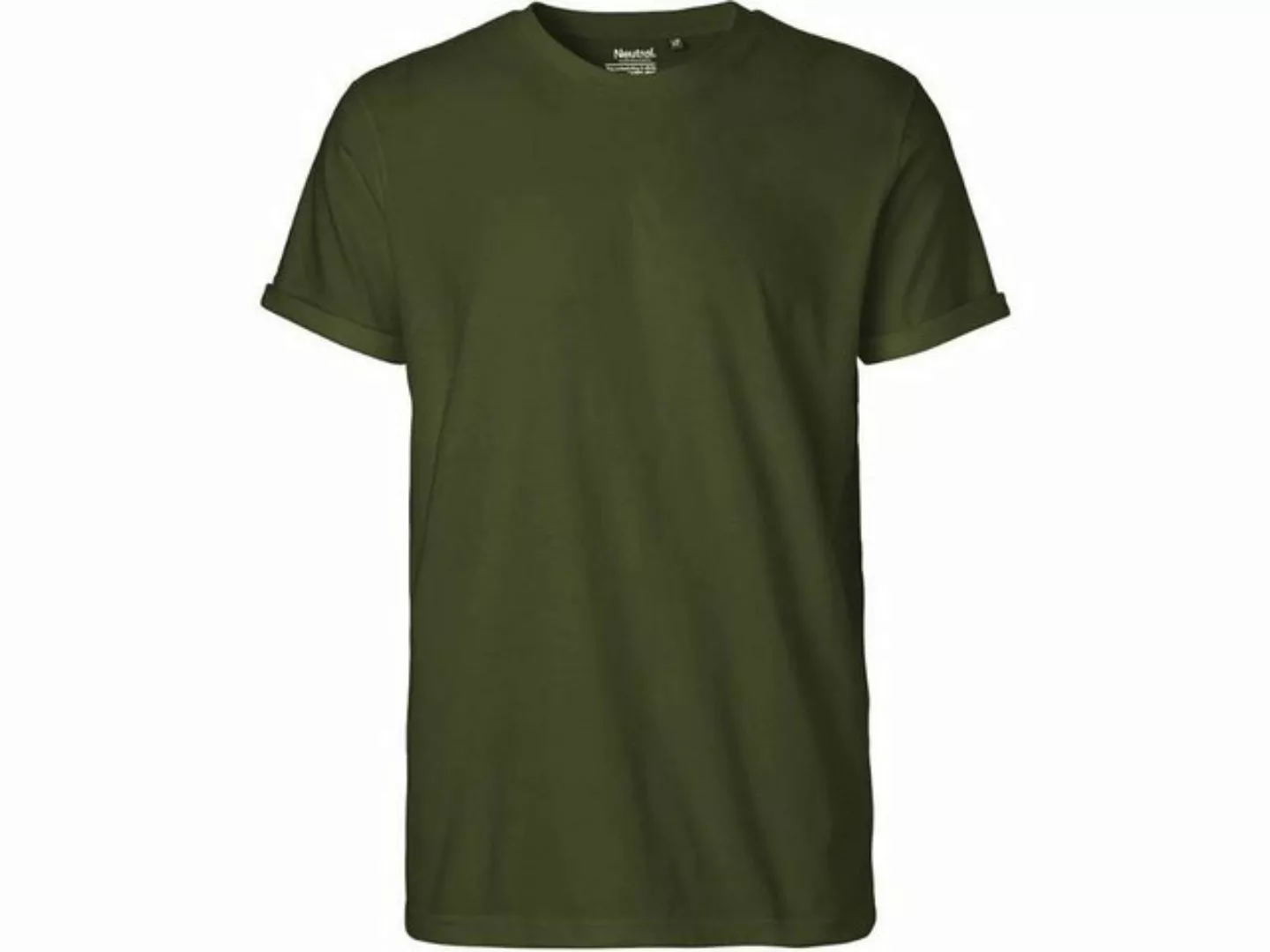 Neutral T-Shirt Neutral Bio-Herren-T-Shirt mit Roll-Up-Ärmeln günstig online kaufen