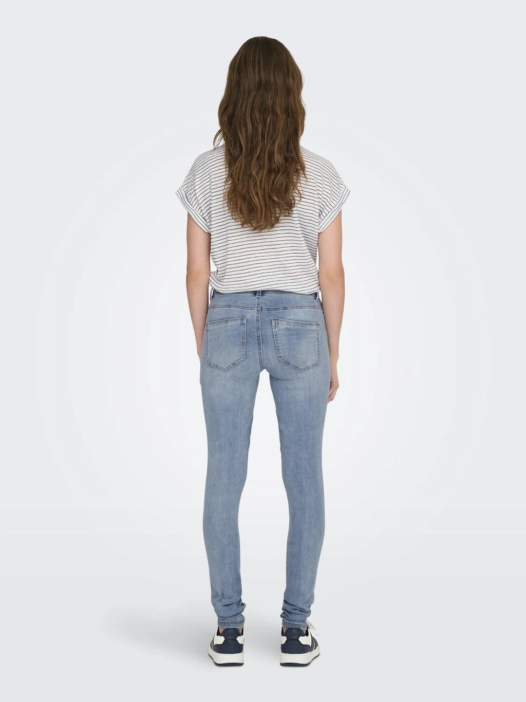 ONLY Skinny-fit-Jeans "ONLWAUW MW DESTROY BLEACH DNM GUA", mit Destroyed Ef günstig online kaufen