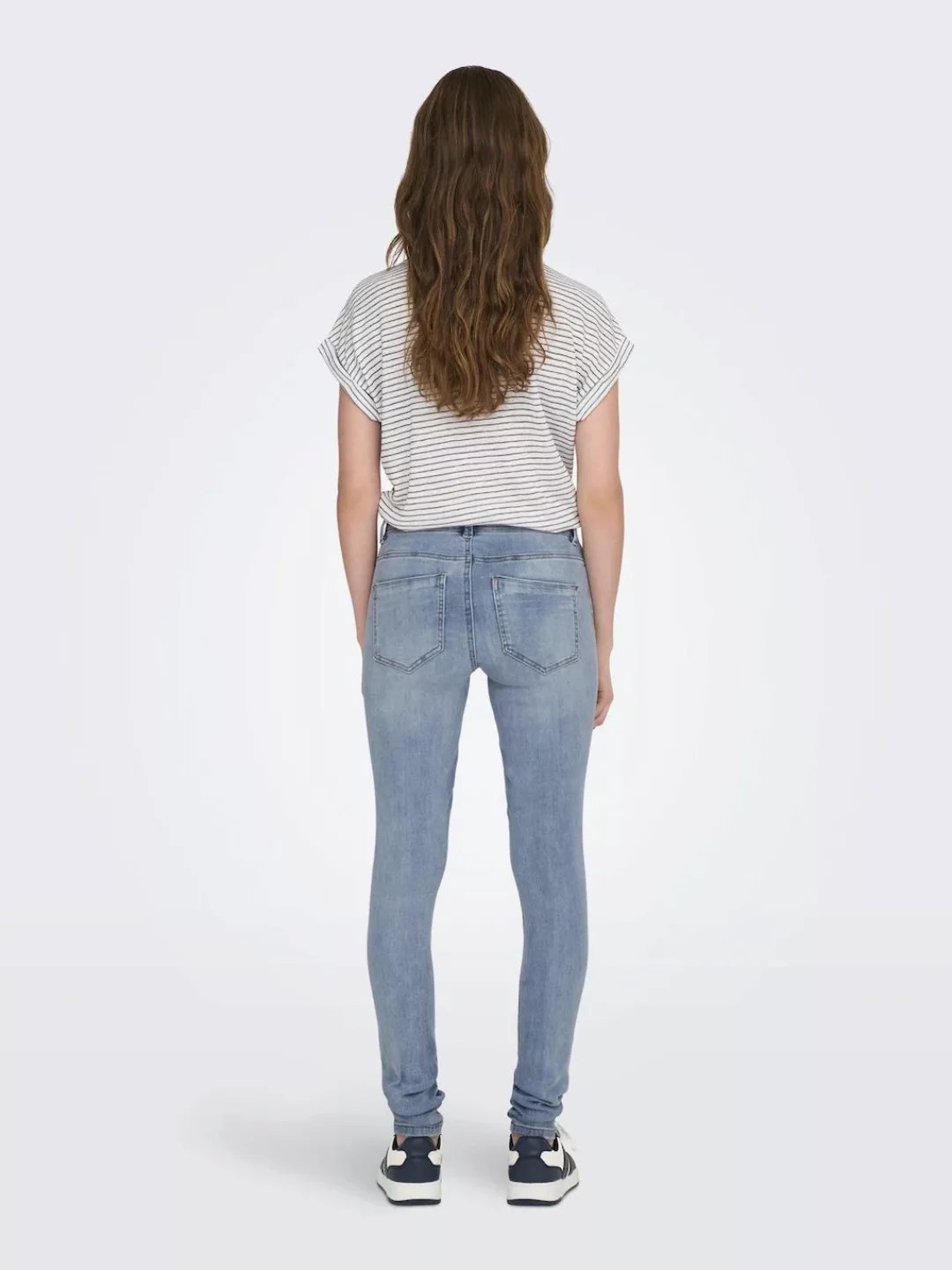 ONLY Skinny-fit-Jeans ONLWAUW MW DESTROY BLEACH DNM GUA mit Destroyed Effek günstig online kaufen