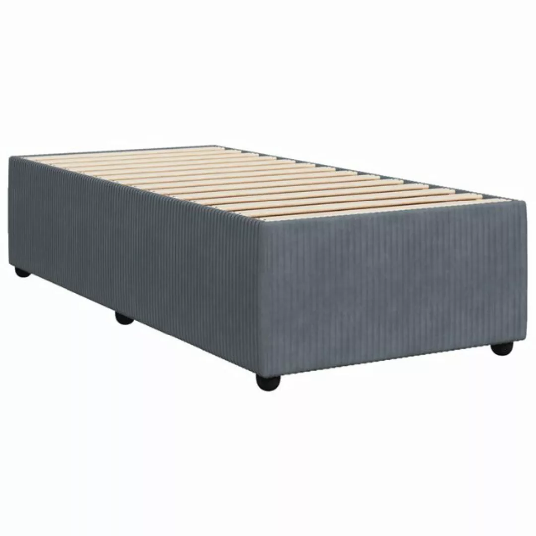 vidaXL Bett Bettgestell Dunkelgrau 90x190 cm Samt günstig online kaufen