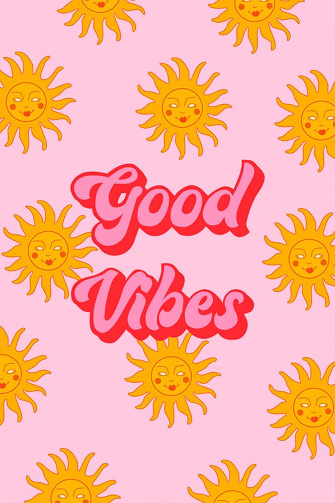 A.S. Création Leinwandbild "Good Vibes - Wandbild Rosa Pink Rot Keilrahmen günstig online kaufen