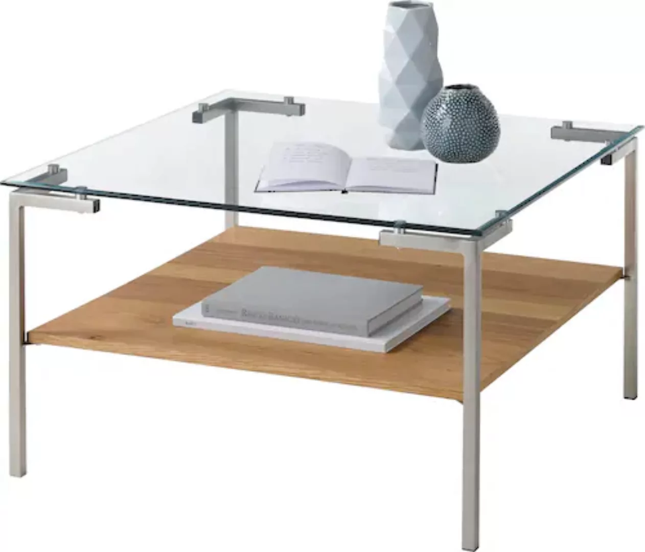 MCA furniture Couchtisch "Glasgow", Glastischplatte mit Ablageboden günstig online kaufen