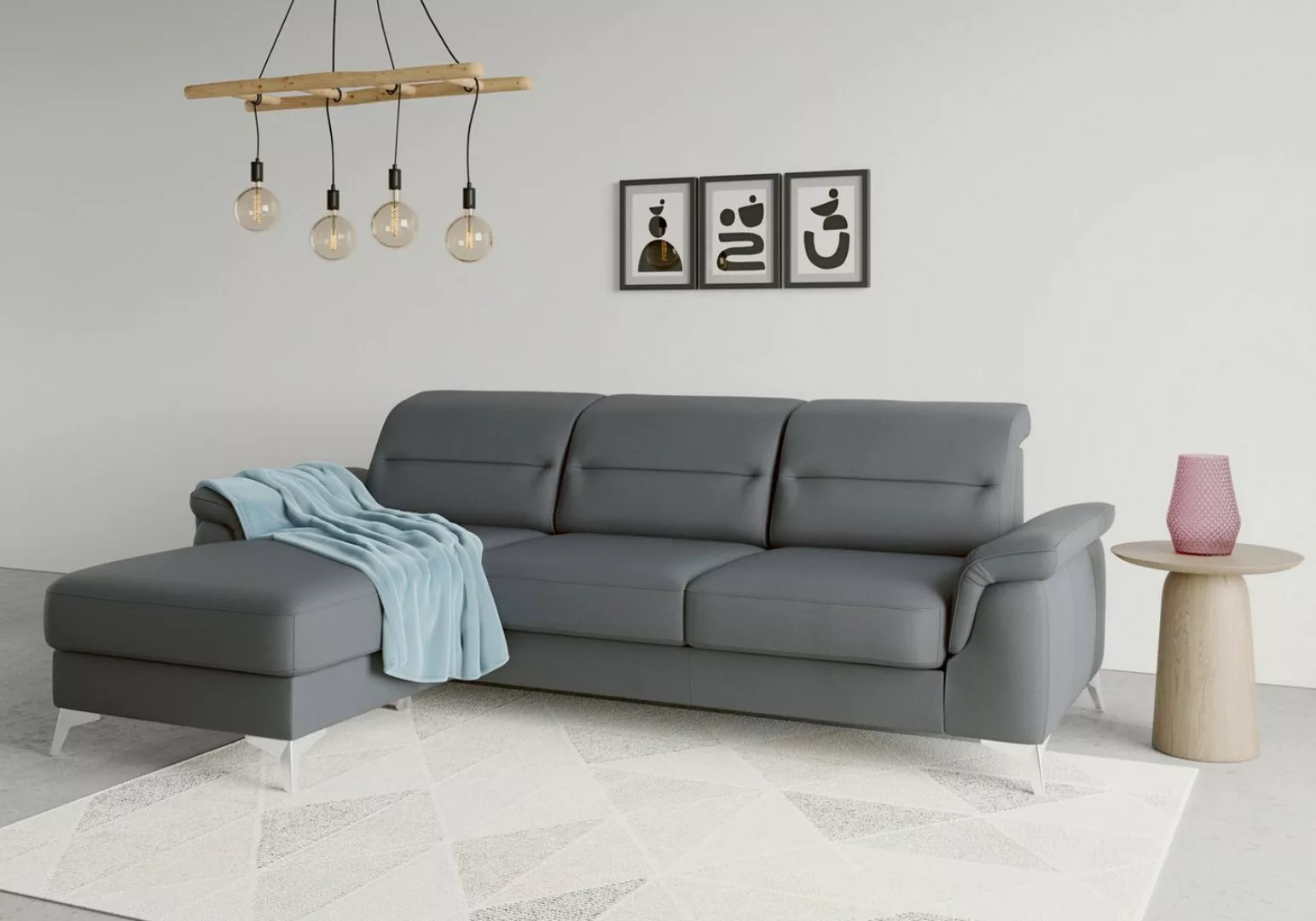 sit&more Ecksofa Sinatra L-Form, mit Recamiere, optinal mit Kopfteilverstel günstig online kaufen