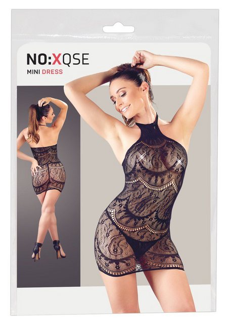 NO:XQSE Minikleid Mini Netz-Kleid mit passendem String-Tanga - schwarz (2-t günstig online kaufen