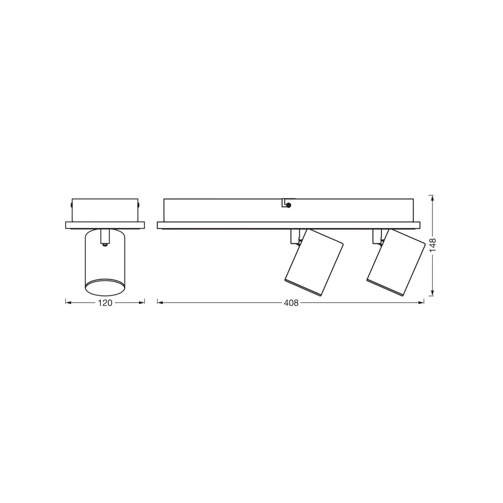 OSRAM LED-Deckenstrahler MARS CLICK-SELECT, 2 Spots, schwarz günstig online kaufen