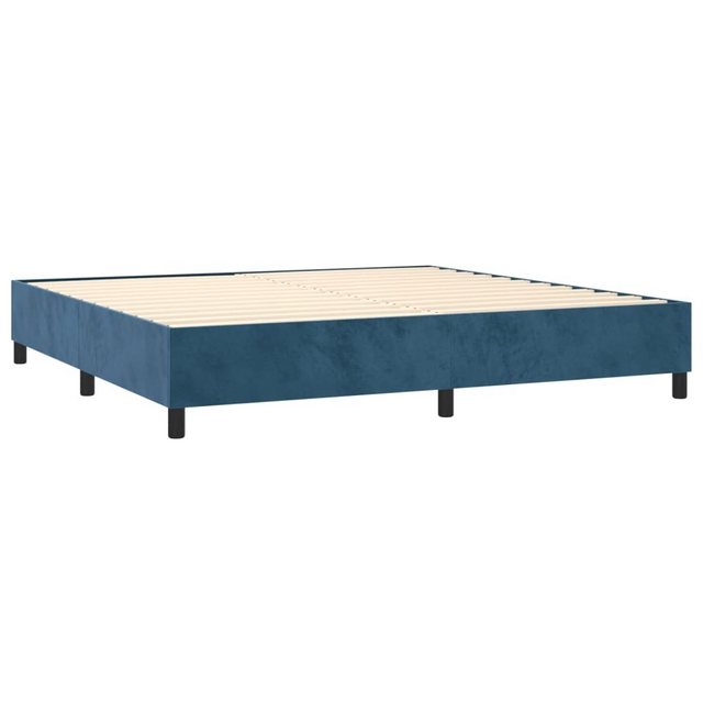 furnicato Bett Boxspringbett mit Matratze Dunkelblau 200x200 cm Samt (1-tlg günstig online kaufen