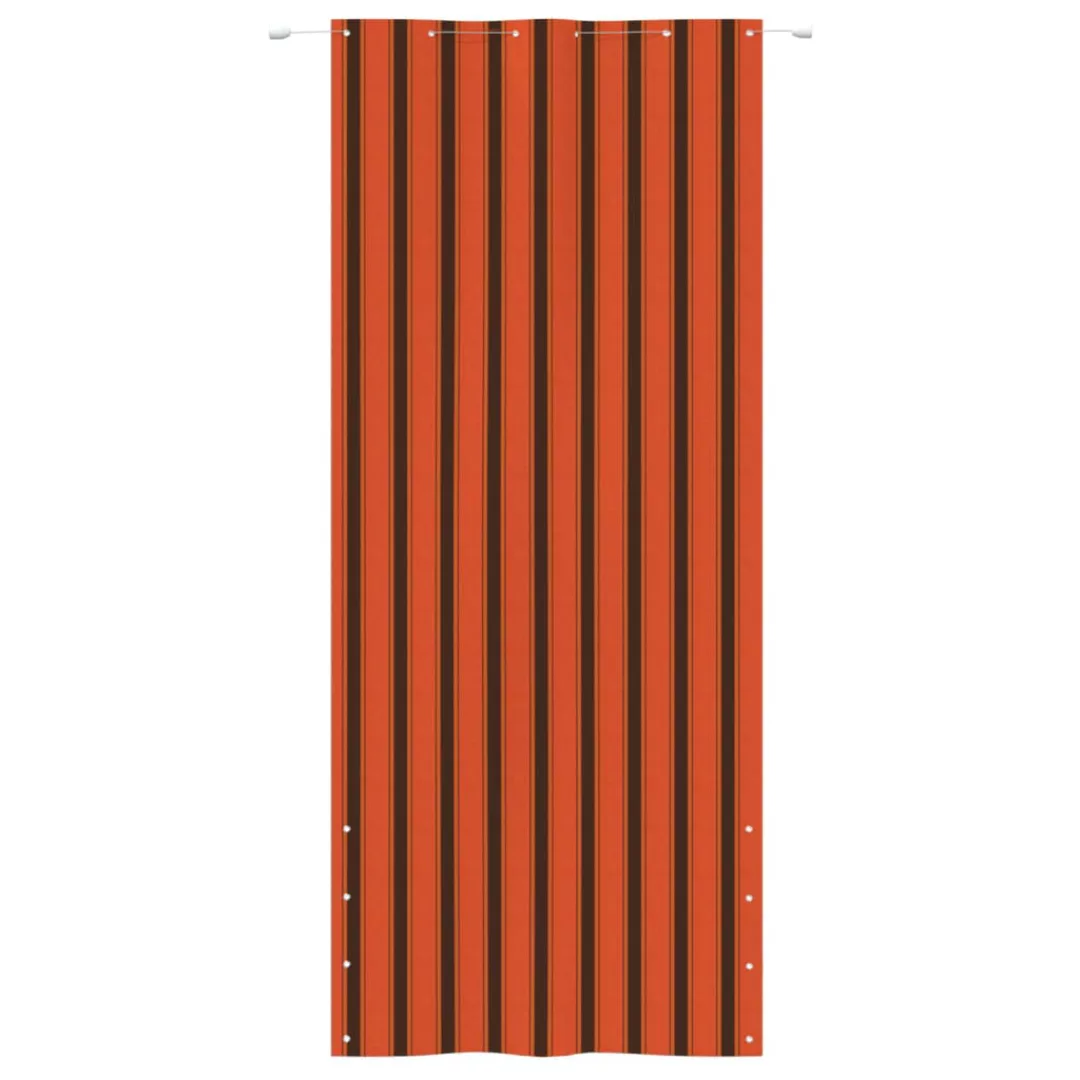 Vidaxl Balkon-sichtschutz Orange Und Braun 120x240 Cm Oxford-gewebe günstig online kaufen