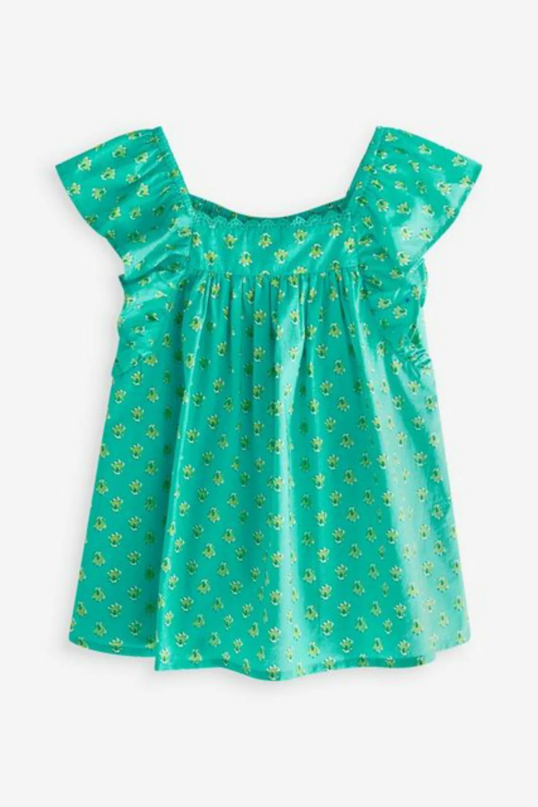 Next Sommerkleid Rüschenkleid mit Print aus Baumwolle (1-tlg) günstig online kaufen