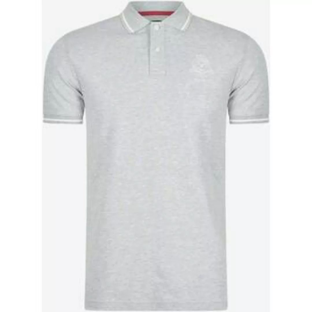 Hackett  T-Shirts & Poloshirts Poloshirt mit Heritage-Logo – grau meliert günstig online kaufen