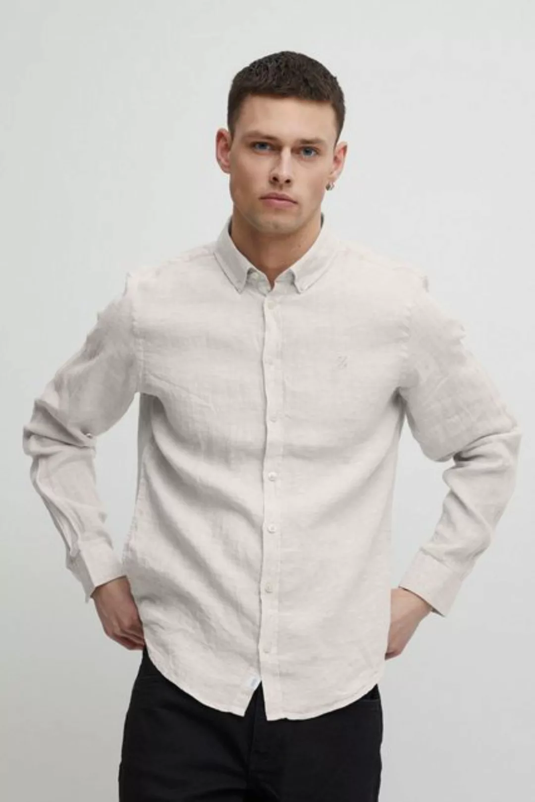 Casual Friday Langarmhemd CFAnton BD LS - 20504348 Shirt aus Leinenmix günstig online kaufen