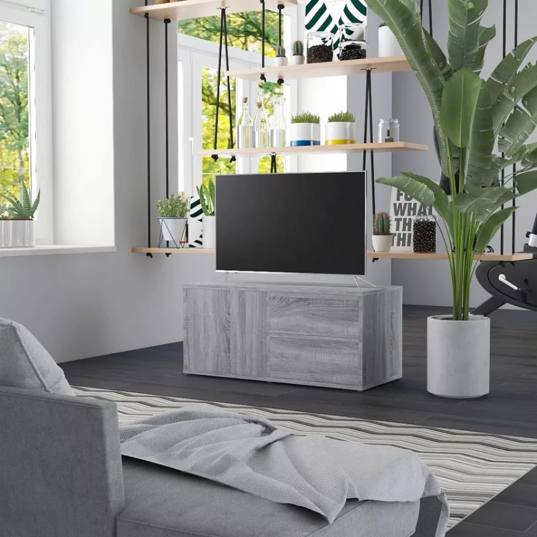 Vidaxl Tv-schrank Grau Sonoma 80x34x36 Cm Holzwerkstoff günstig online kaufen