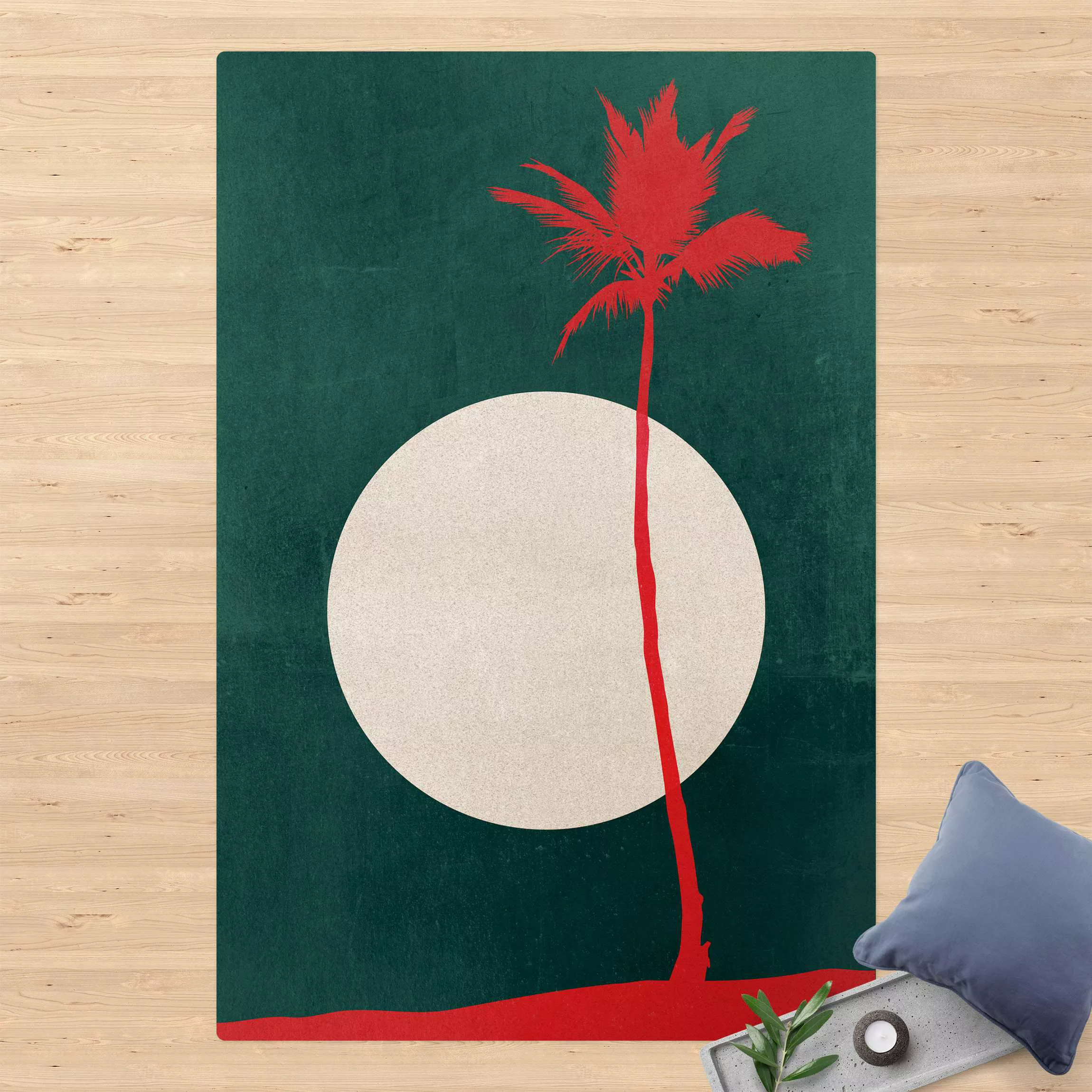 Kork-Teppich Palme Karibik günstig online kaufen