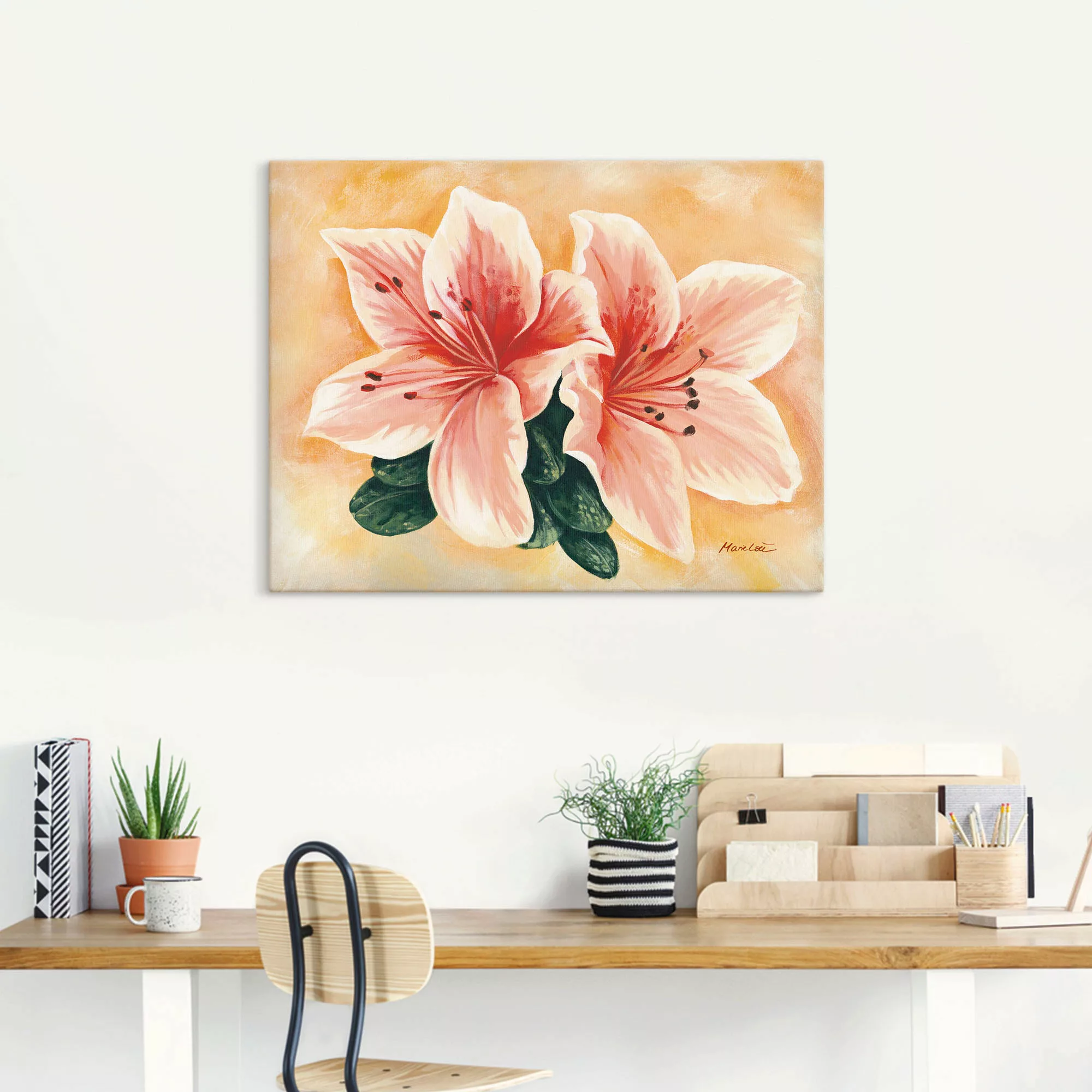 Artland Wandbild »lachsfarbene Lilien«, Blumen, (1 St.), als Alubild, Outdo günstig online kaufen