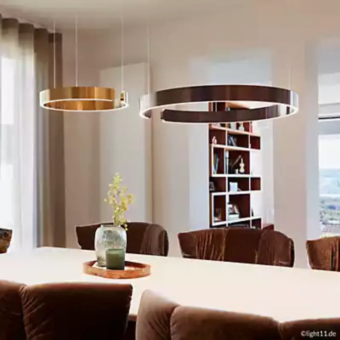 Occhio Mito Sospeso 40 Fix Up Table Pendelleuchte LED, Kopf bronze/Baldachi günstig online kaufen