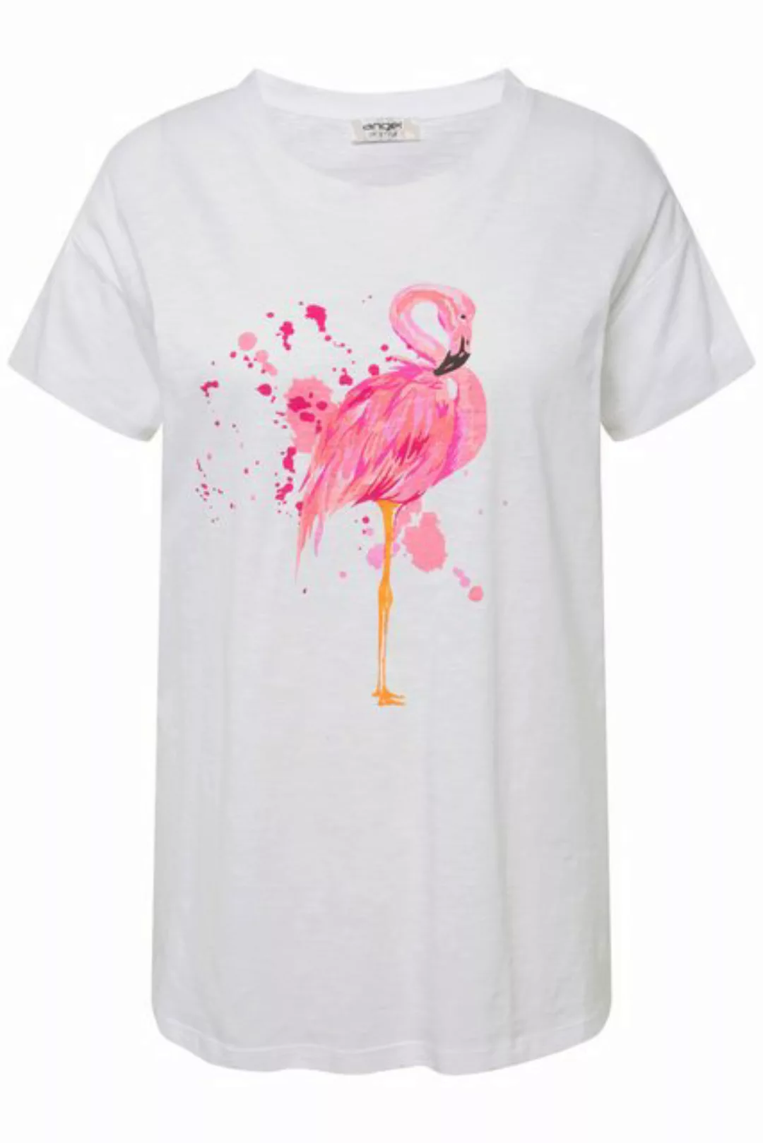 Angel of Style Rundhalsshirt T-Shirt Flamingo Rundhals Halbarm günstig online kaufen