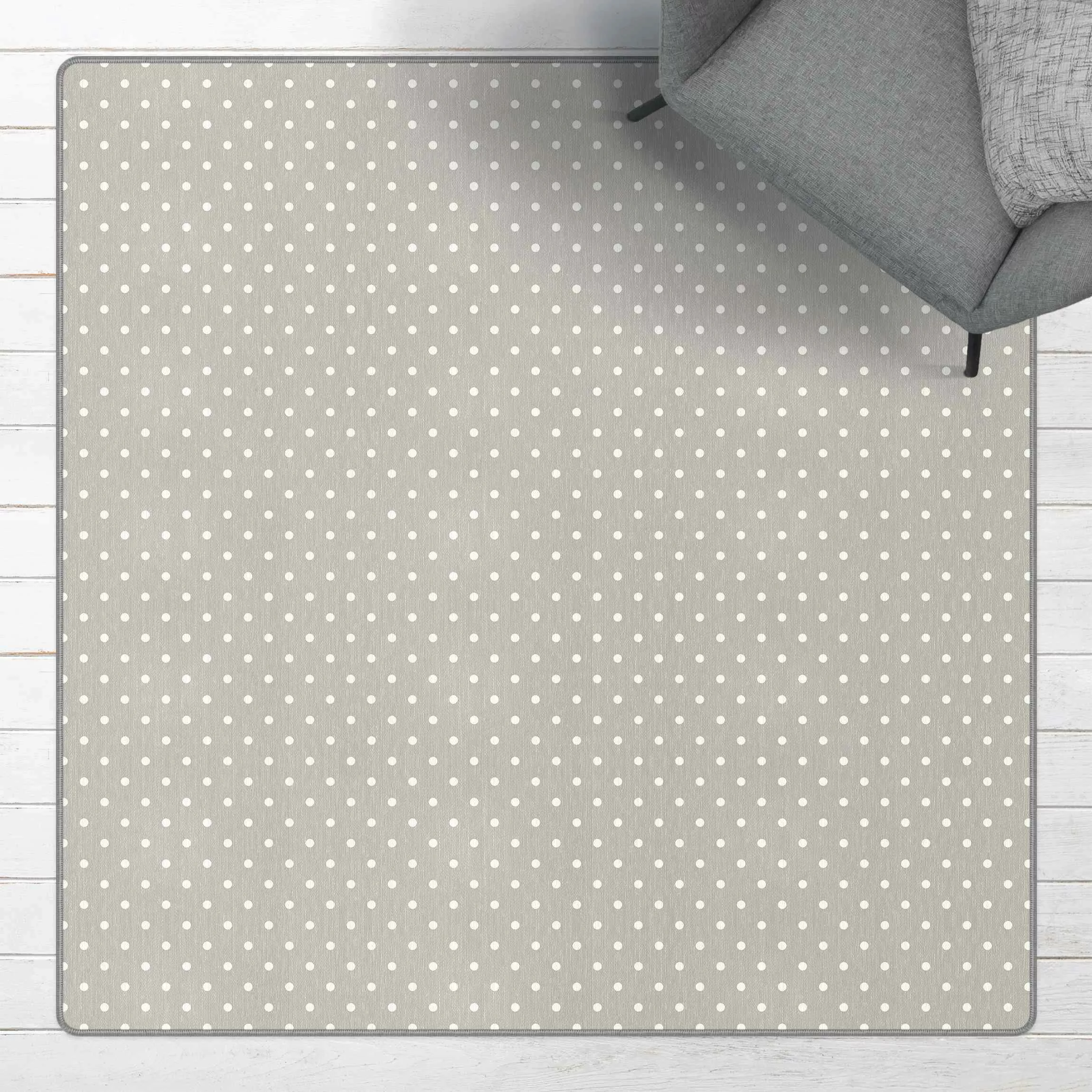 Teppich Weiße Punkte auf Grau günstig online kaufen