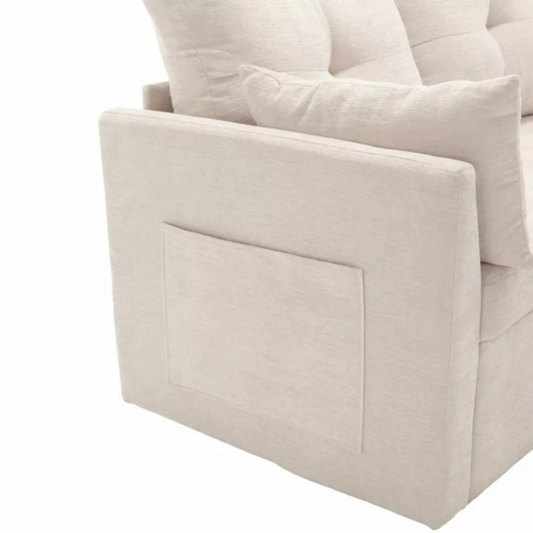 WISHDOR Sofa L-förmiges modulares Sofa, Ecksofa mit umkehrbarer Ottomane günstig online kaufen