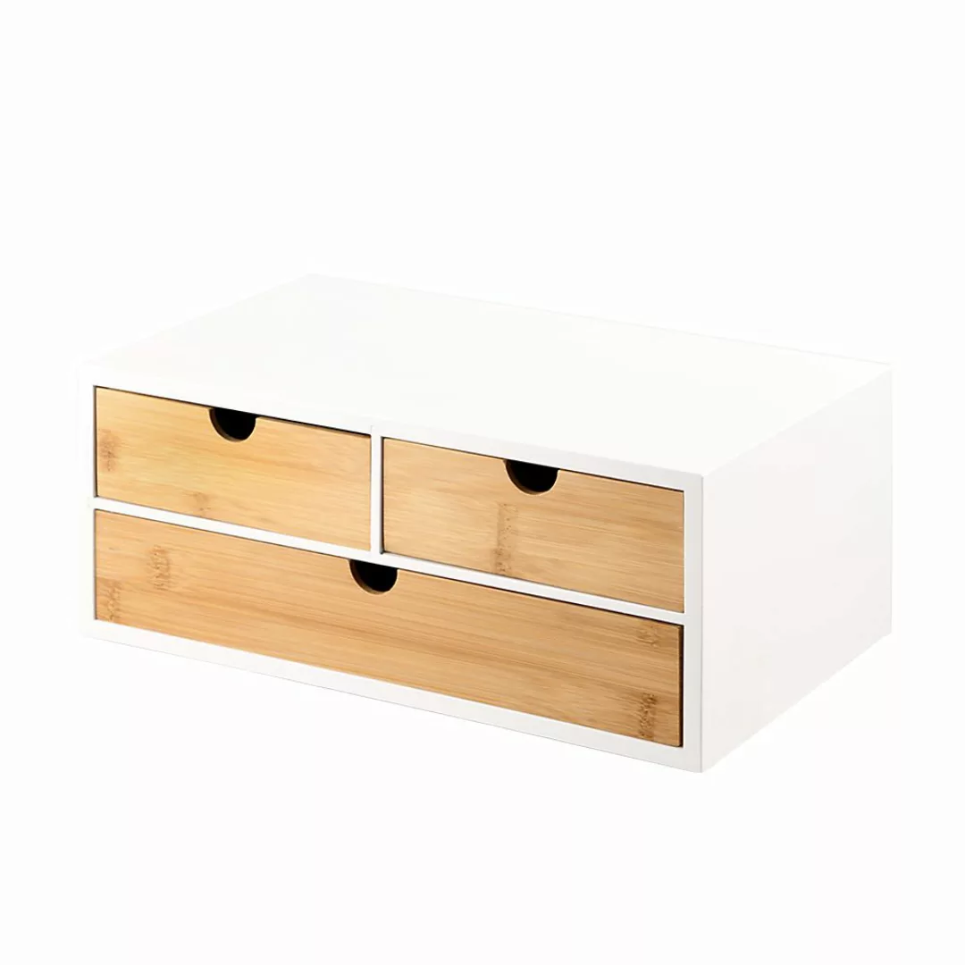 KESPER Mini-Kommode mit 3 Ablageflächen, weiß/natur günstig online kaufen