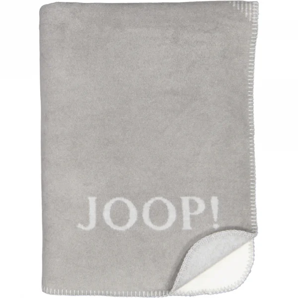 JOOP! Wohndecke Checks - Größe: 150x200 cm - Farbe: Silber-Natur günstig online kaufen