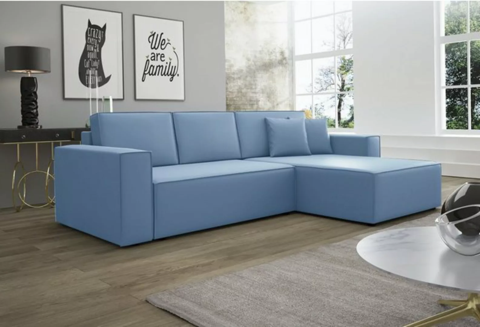 Fun Möbel Ecksofa Ecksofa Schlafsofa Sofa CONOR Stoff oder Kunstleder, inkl günstig online kaufen