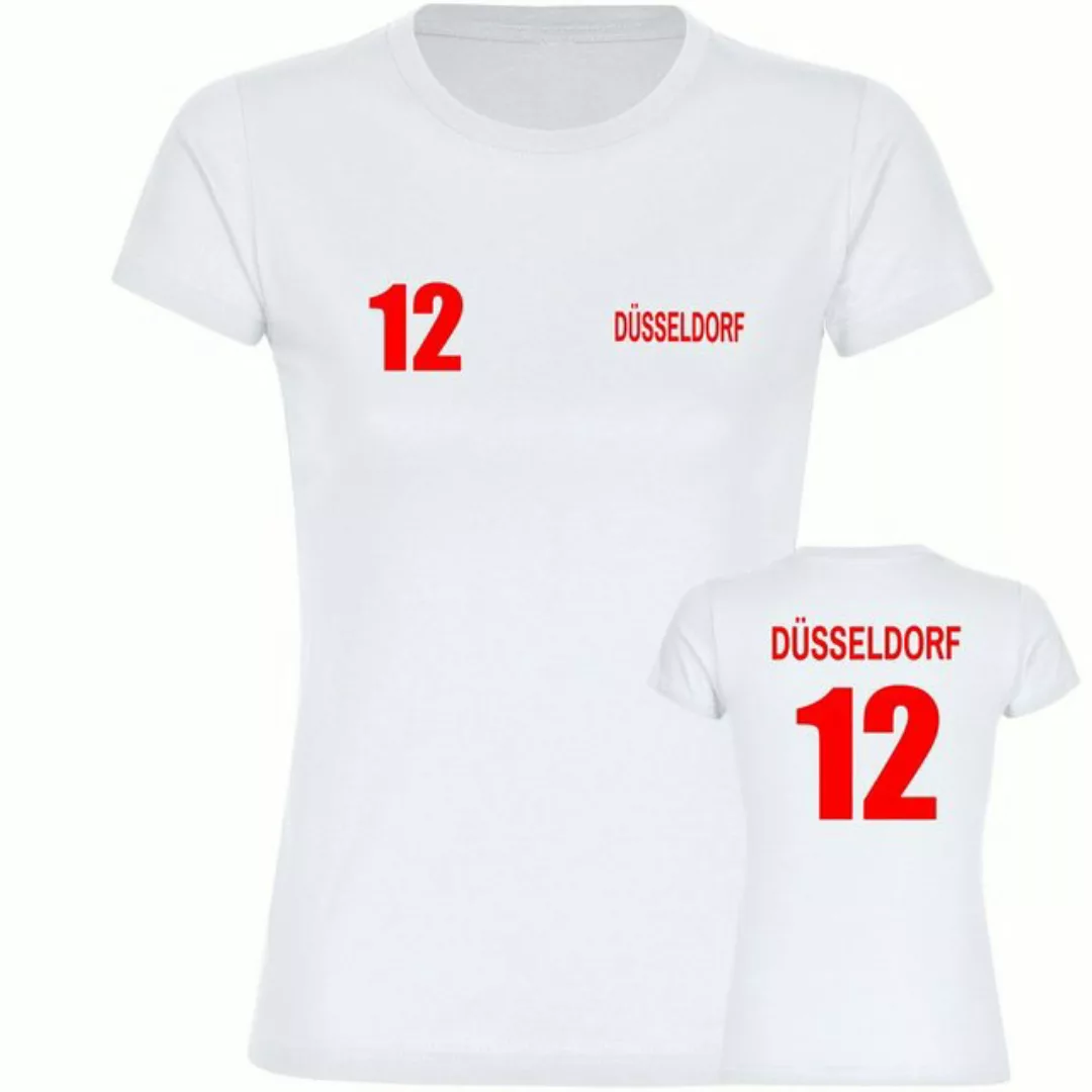 multifanshop T-Shirt Damen Düsseldorf - Trikot 12 - Frauen günstig online kaufen