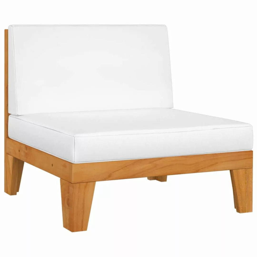 vidaXL Sofaelement Modular-Mittelsofa mit Cremeweißen Kissen günstig online kaufen