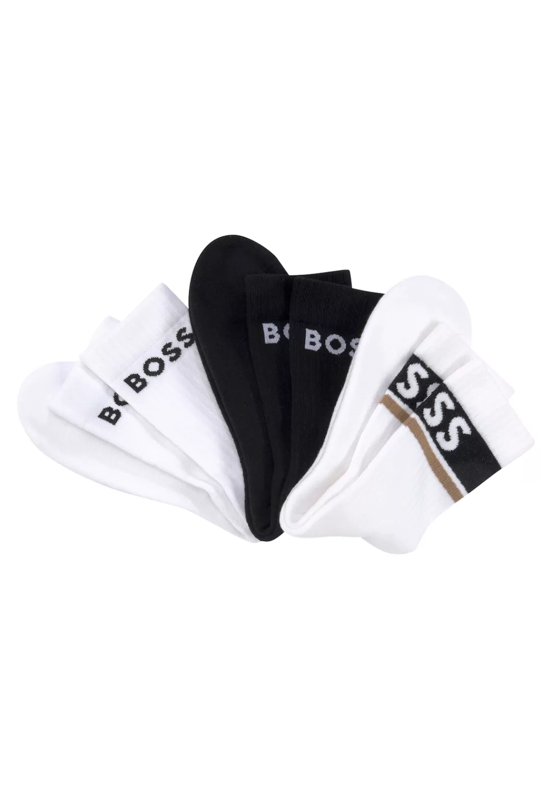 BOSS Businesssocken "3P QS Design CC", (Packung, 3 Paar, 3er), mit BOSS Sch günstig online kaufen