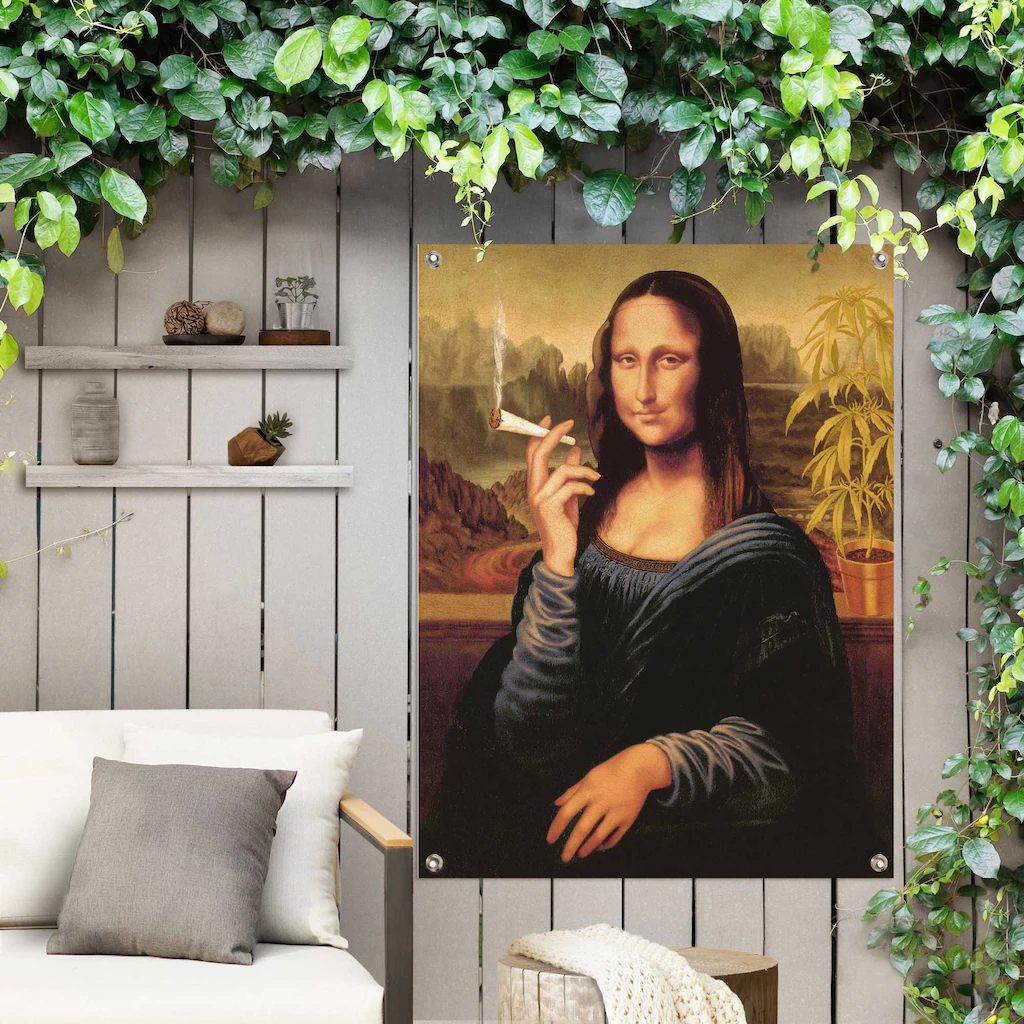 Reinders Poster "Mona Lisa - joint", Outdoor für Garten oder Balkon günstig online kaufen