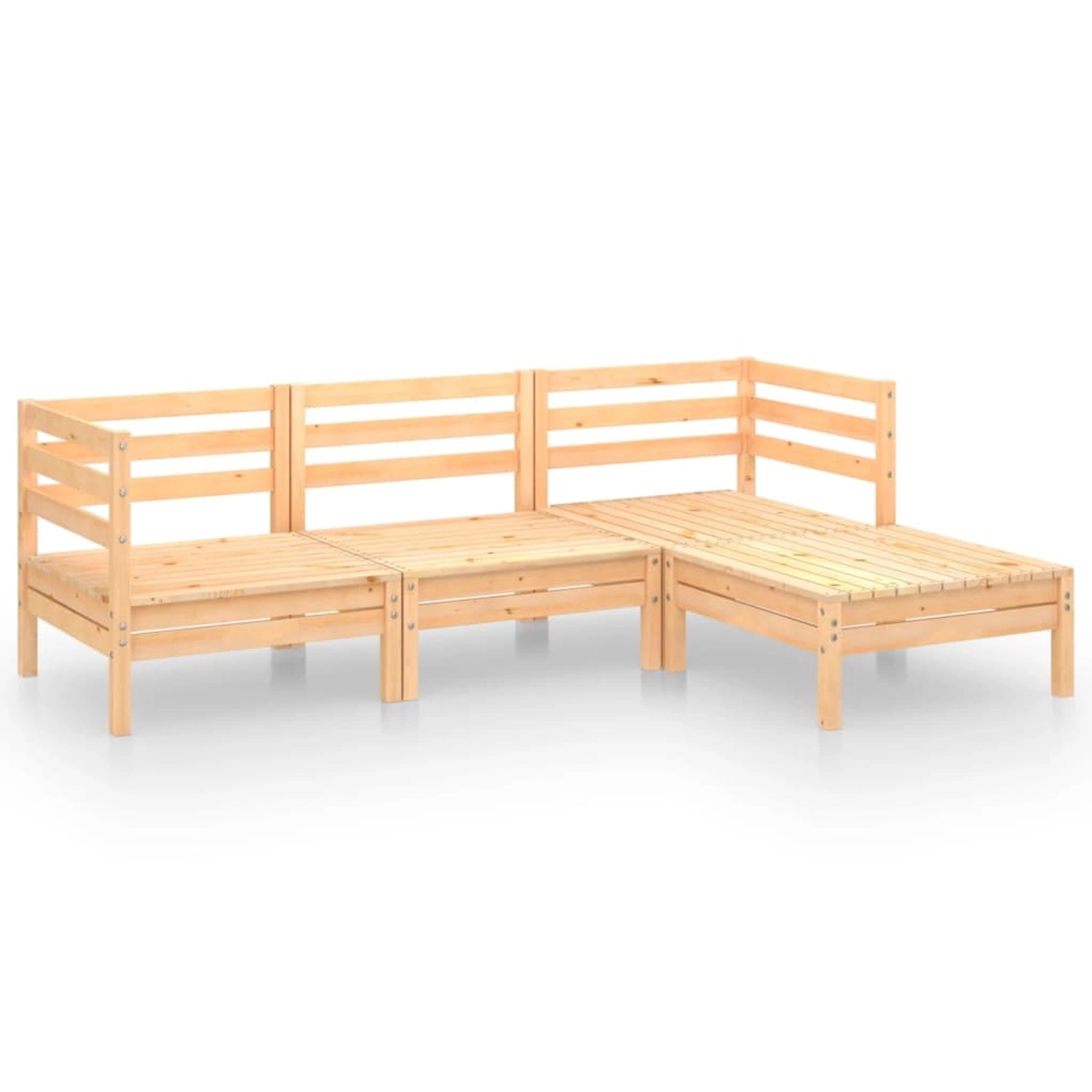 4-tlg. Garten-lounge-set Massivholz Kiefer günstig online kaufen