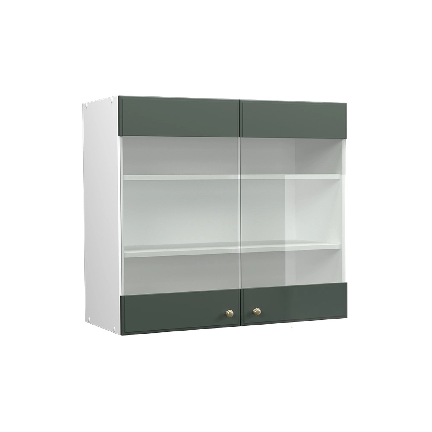 Vicco Glashängeschrank Fame-Line, Grün-Gold Landhaus/Weiß, 80 günstig online kaufen