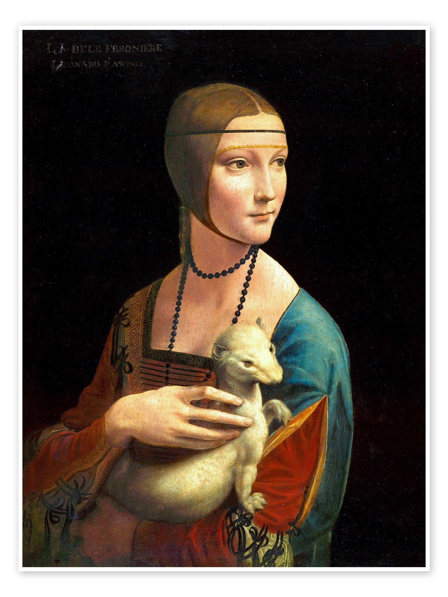Posterlounge Poster Leonardo da Vinci, Dame günstig online kaufen